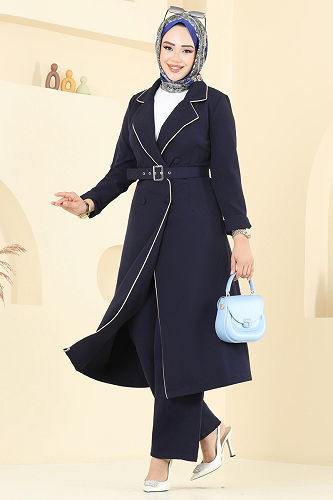 moda selvim طقم كحلي 2708SL432 - Thumbnail