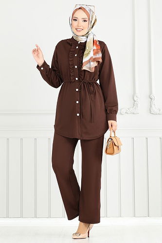 moda selvim Combined 2709AYD574 Brown - Thumbnail