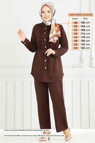 moda selvim Combined 2709AYD574 Brown - Thumbnail