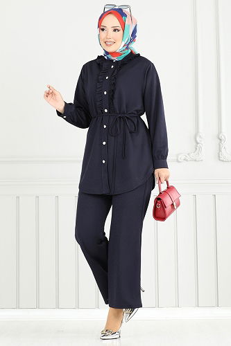 moda selvim Combined 2709AYD574 Navy Blue - Thumbnail