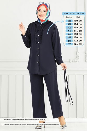 moda selvim Combined 2709AYD574 Navy Blue - Thumbnail