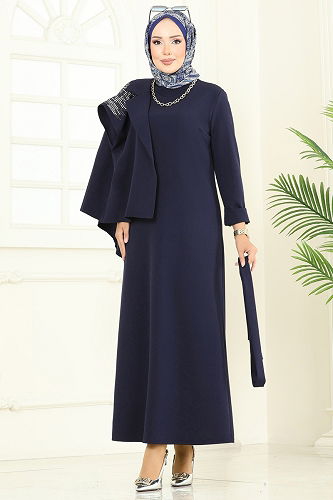 moda selvim طقم كحلي 2709SL432 - Thumbnail