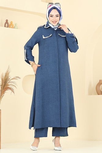 moda selvim طقم كحلي 2710SL432 - Thumbnail