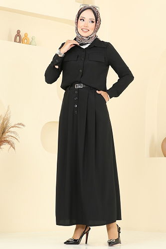 moda selvim طقم أسود 2712SL432 - Thumbnail