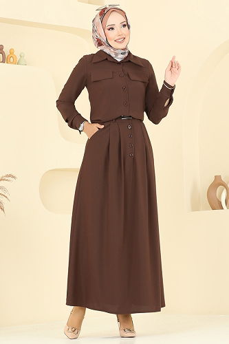 moda selvim طقم بني 2712SL432 - Thumbnail