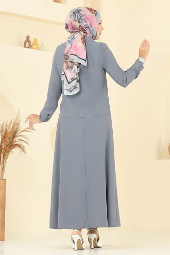 moda selvim طقم رمادي 2712SL432 - Thumbnail