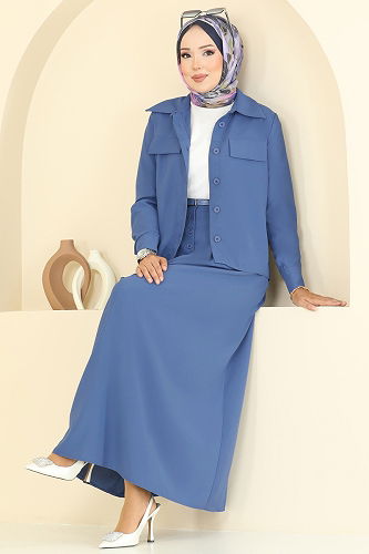 moda selvim طقم ازرق 2712SL432 - Thumbnail