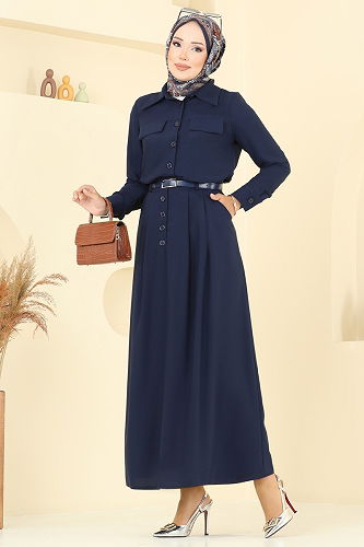 moda selvim طقم كحلي 2712SL432 - Thumbnail