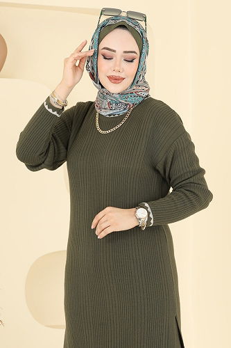 moda selvim طقم اخضر عفني 2713AYD574 - Thumbnail