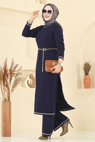 moda selvim Combined 2713AYD574 Navy Blue - Thumbnail
