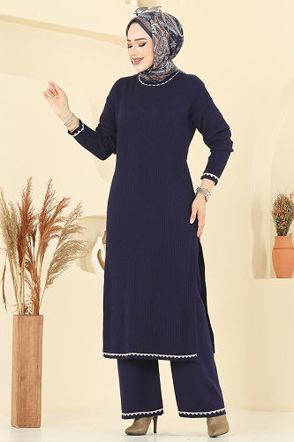 moda selvim Combined 2713AYD574 Navy Blue - Thumbnail