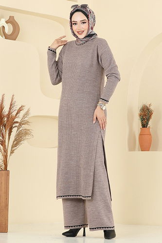 moda selvim طقم بيج 2713AYD574 - Thumbnail