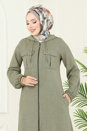 moda selvim طقم أخضر عشبي 2715SL432 - Thumbnail