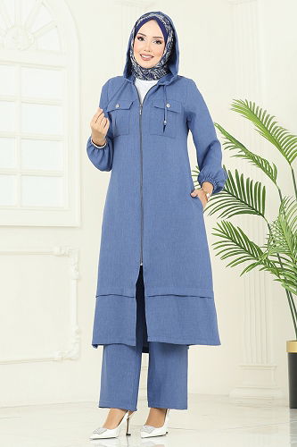 moda selvim طقم ازرق 2715SL432 - Thumbnail