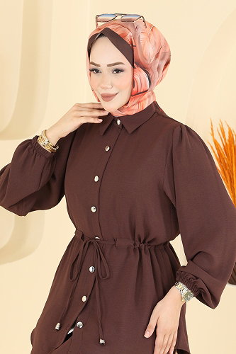 moda selvim طقم بني 2716MP806 - Thumbnail
