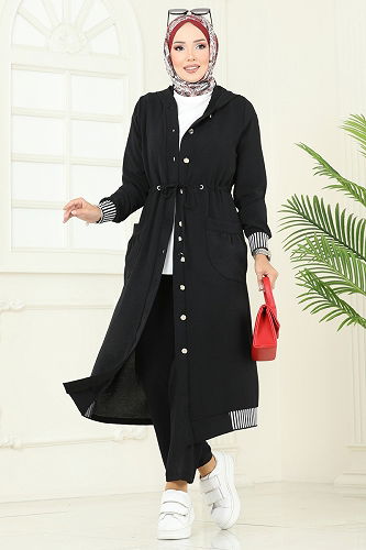 moda selvim طقم أسود 2716SL432 - Thumbnail