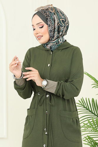 moda selvim طقم اخضر عفني 2716SL432 - Thumbnail