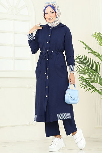 moda selvim طقم كحلي 2716SL432 - Thumbnail