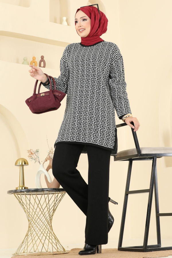 Modaselvim خصم صافٍ20%+20% في سلة التسوق طقم أسود 2718AYD574