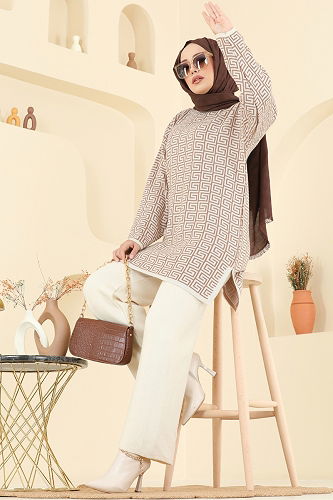 moda selvim طقم بيج 2718AYD574 - Thumbnail