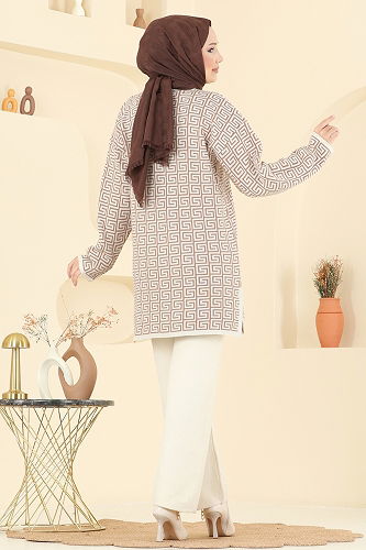 moda selvim طقم بيج 2718AYD574 - Thumbnail