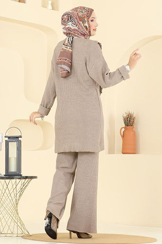 moda selvim طقم بيج 2719AYD574 - Thumbnail