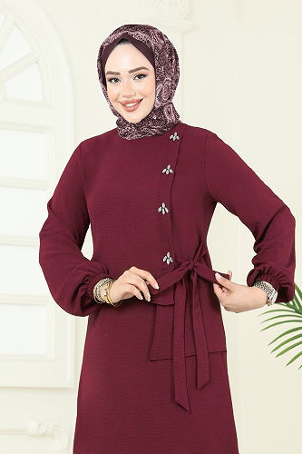 moda selvim Combined 2719SL432 Burgundy - Thumbnail