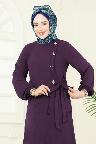 moda selvim طقم أرجواني 2719SL432 - Thumbnail