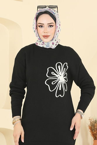 moda selvim طقم أسود 2720AYD574 - Thumbnail