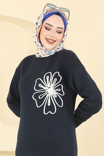 moda selvim طقم كحلي 2720AYD574 - Thumbnail