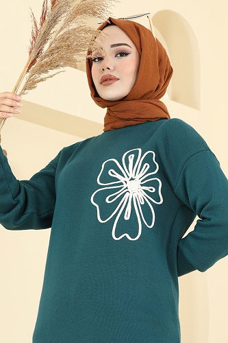 moda selvim طقم بترولي 2720AYD574 - Thumbnail