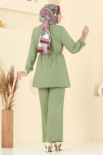 moda selvim طقم أخضر عشبي 2720SL432 - Thumbnail