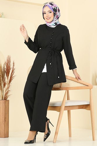 moda selvim طقم أسود 2720SL432 - Thumbnail