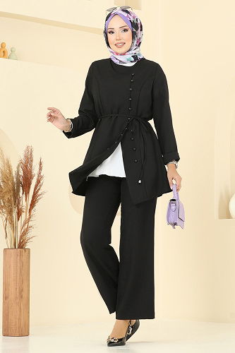 moda selvim طقم أسود 2720SL432 - Thumbnail