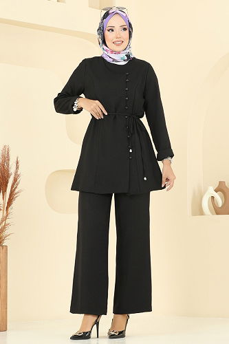 moda selvim طقم أسود 2720SL432 - Thumbnail