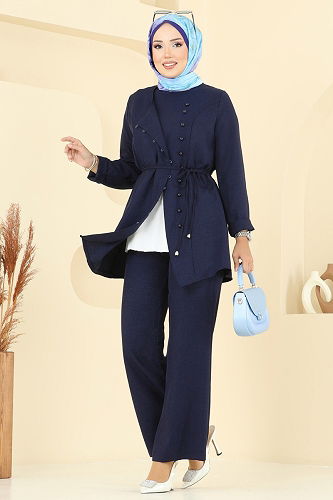 moda selvim طقم كحلي 2720SL432 - Thumbnail