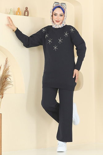 moda selvim طقم كحلي 2721AYD574 - Thumbnail