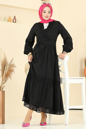 moda selvim طقم أسود 2721SL432 - Thumbnail