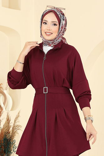 moda selvim Combined 2722AYD574 Burgundy - Thumbnail