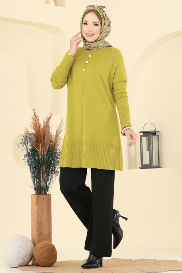 Modaselvim الاطقم طقم فسفوري & أسود 2723AYD574