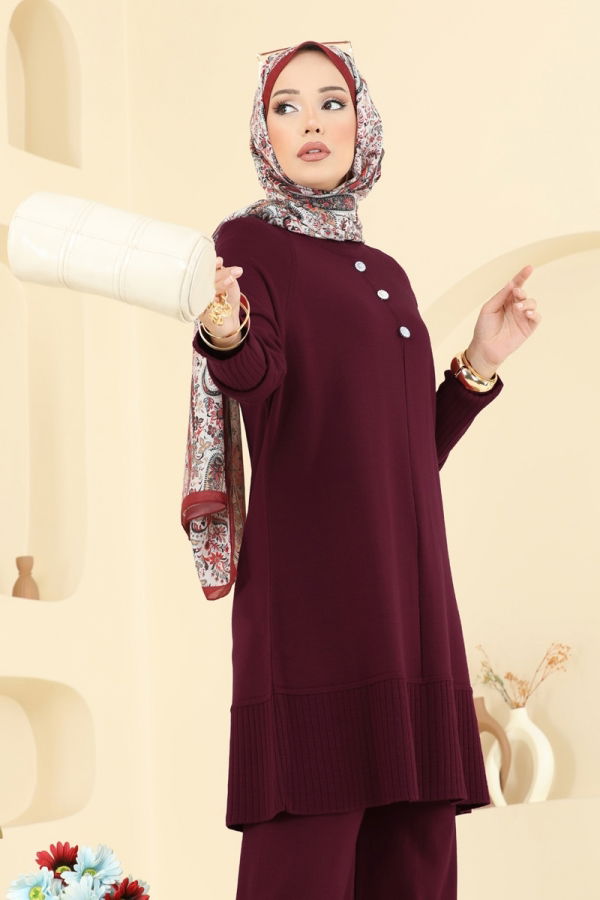 Modaselvim الاطقم طقم خمري 2723AYD574