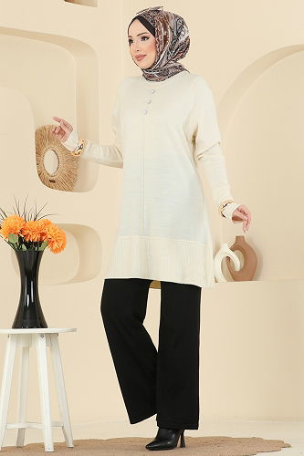 moda selvim طقم سكري واسود 2723AYD574 - Thumbnail