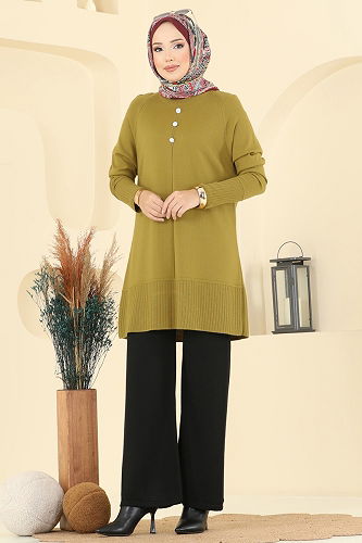 moda selvim Combined 2723AYD574 Oil Green & Black - Thumbnail