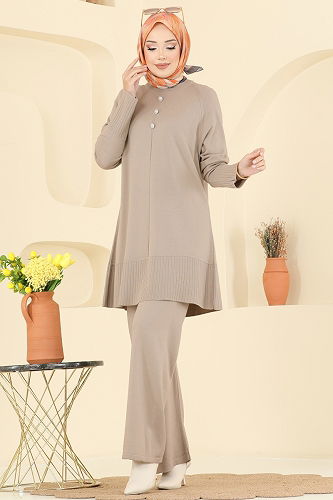 moda selvim طقم بيج 2723AYD574 - Thumbnail