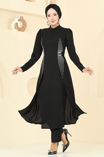 moda selvim طقم أسود 2723SL432 - Thumbnail