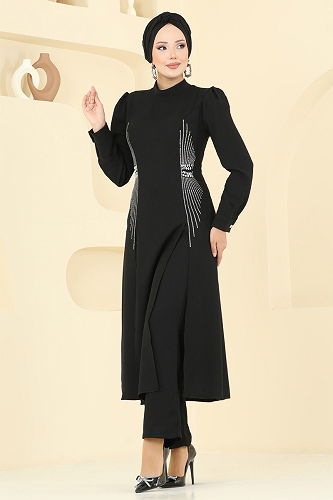 moda selvim طقم أسود 2723SL432 - Thumbnail