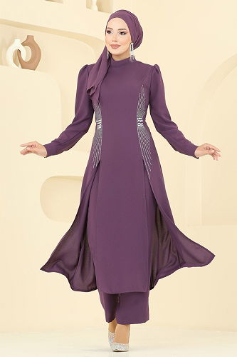 moda selvim Combined 2723SL432 Dark Lilac - Thumbnail