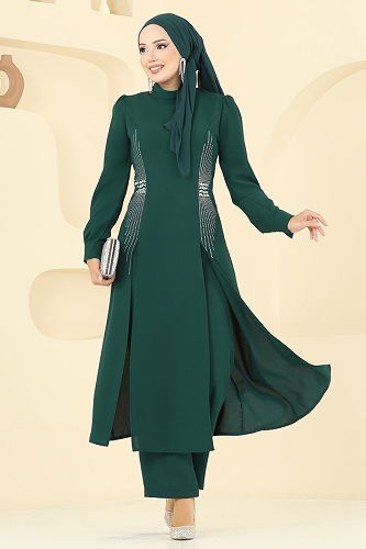 moda selvim طقم زيتي 2723SL432 - Thumbnail