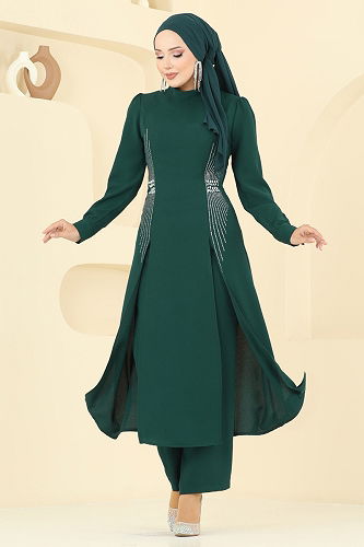 moda selvim طقم زيتي 2723SL432 - Thumbnail