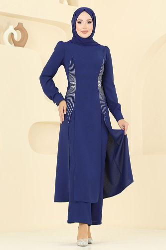 moda selvim طقم كحلي 2723SL432 - Thumbnail